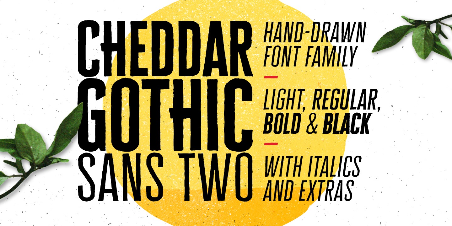 Example font Cheddar Gothic Sans Two #1